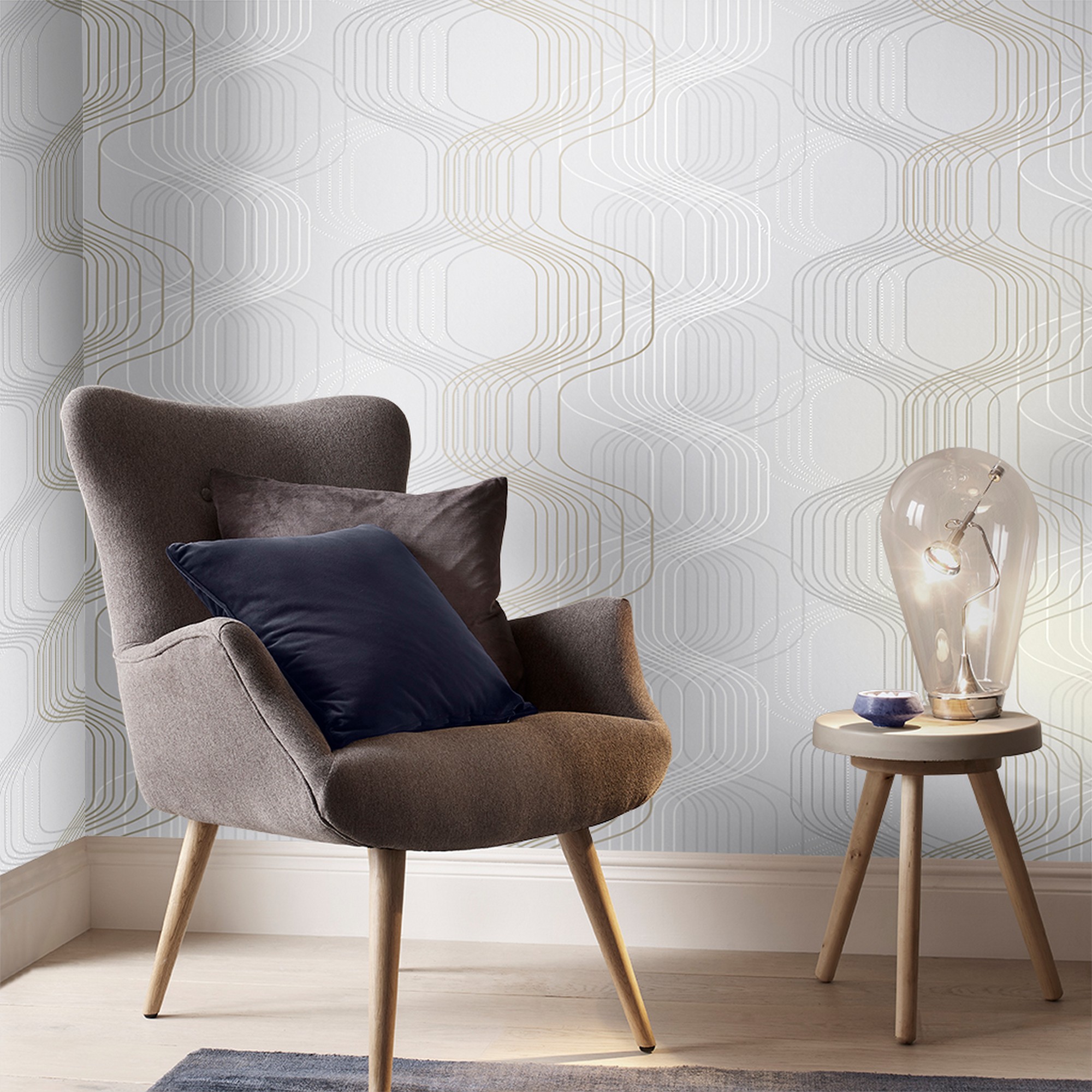 Revival Tempest Wallpaper 105024 By Graham Brown In Grey